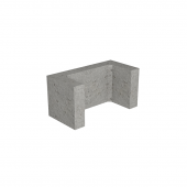 Блок дымохода футеровочный бетонный БФК-2, 250x124x124мм (половина)