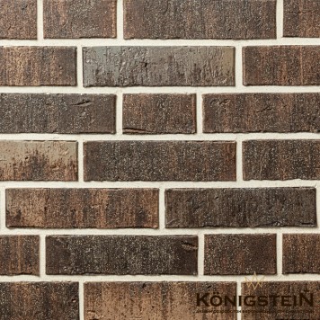 Кирпич Гессен Морион полнотелый ручная формовка коричневый 1НФ 250х120х65мм, Konigstein