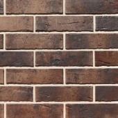 Кирпич Мангейм Карбон полнотелый ручная формовка коричневый радиусный 1НФ R60 250х120х65мм