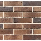 Кирпич Мангейм Сепия полнотелый ручная формовка коричневый радиусный 1НФ R60 250х120х65мм