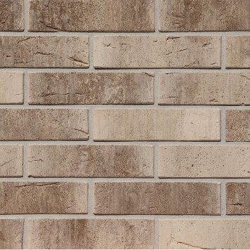 Кирпич Санторини Аквантинта полнотелый ручная формовка коричневый радиусный 1НФ R60 250х120х65мм, Konigstein
