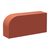 Кирпич Красный полнотелый гладкий красный радиусный 1НФ R60 250x120x65мм