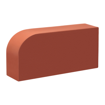 Кирпич Красный полнотелый гладкий красный радиусный 1НФ R60 250х120х65мм, КС-Керамик