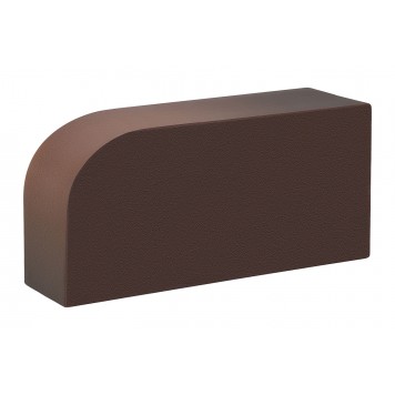 Кирпич Рочестер полнотелый гладкий пестрый коричневый радиусный 1НФ R60 250х120х65мм, КС-Керамик