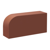 Кирпич Терракот полнотелый гладкий коричневый радиусный 1НФ R60 250x120x65мм