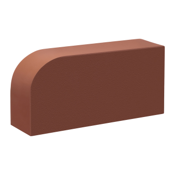 Кирпич Терракот полнотелый гладкий коричневый радиусный 1НФ R60 250х120х65мм, КС-Керамик
