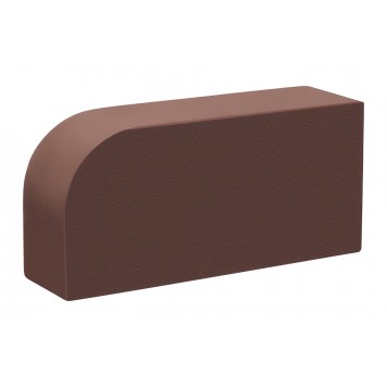 Кирпич Темный шоколад полнотелый гладкий коричневый радиусный 1НФ R60 250х120х65мм, КС-Керамик